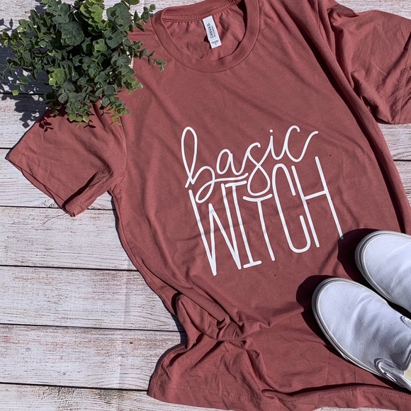 peony place designs Tops - Basic Witch Crew Neck Tee